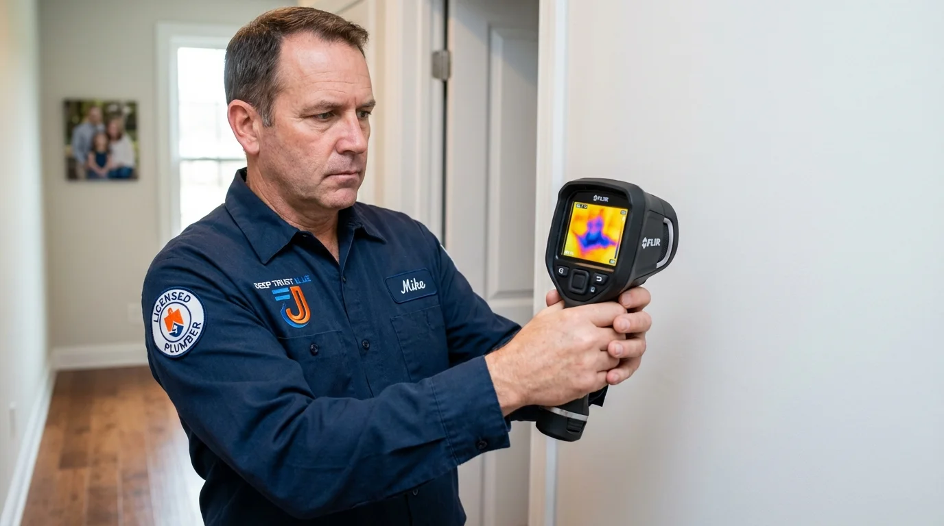Thermal imaging leak detection by Johns Plumbing LLC in Hallstead